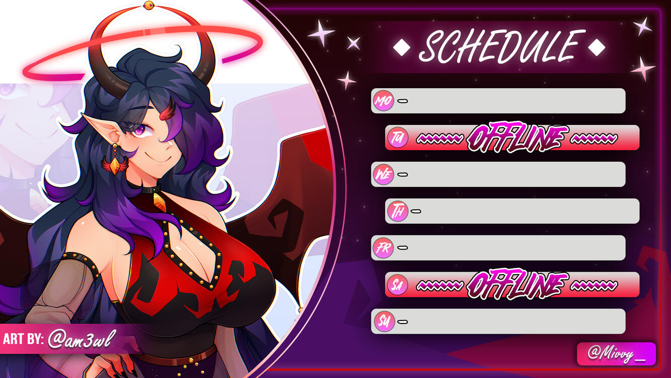 Gift Stream Schedule for Mivvy_